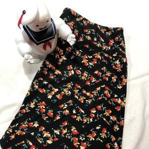 TC LulaRoe Floral Print Leggings TC NWOT